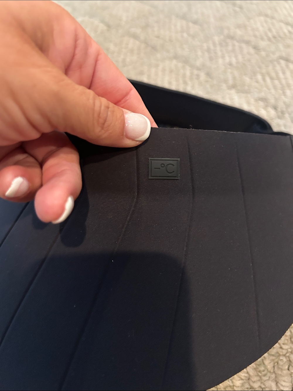 C Black Structured Wide Brim Visor - Picture 2 of 8